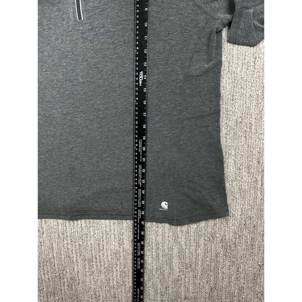 Carhartt Force Delmont Quarter Zip Shirt Womens 2XL Gray Pullover Long Sleeve - Picture 6 of 10